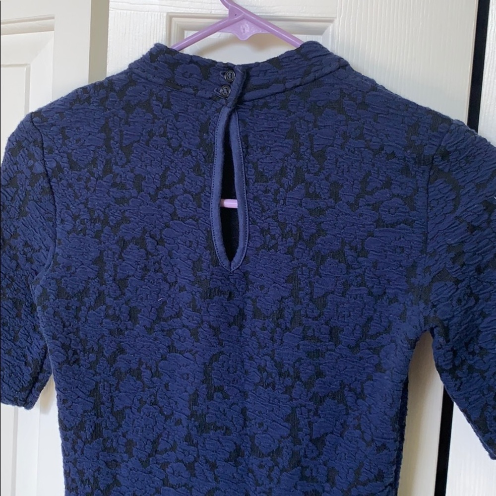 Topshop Mockneck Keyhole Back Patterned Dress - Picture 2 of 5